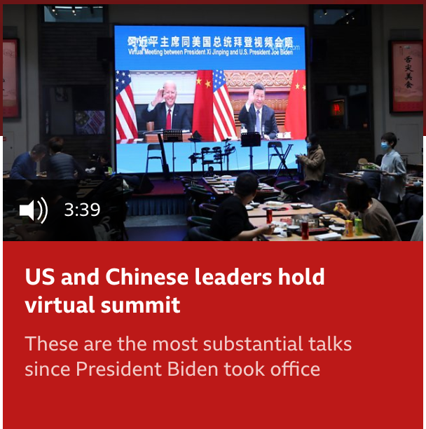 BBC Newsday: US and Chinese leaders hold virtual summit