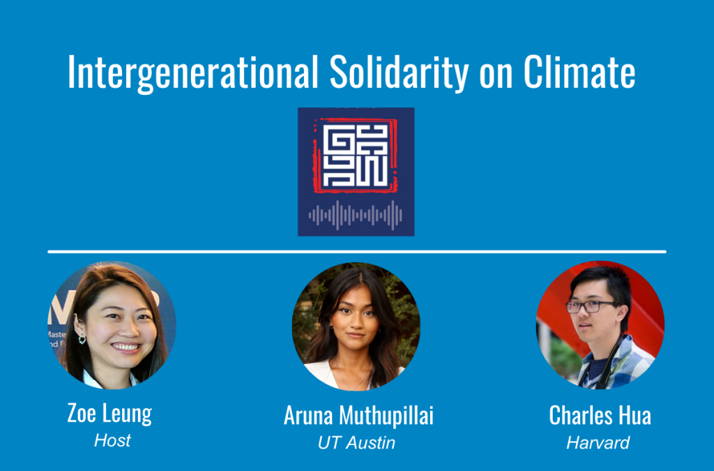 Intergenerational solidarity on climate with Charles Hua and Aruna Muthupillai